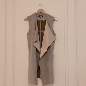 Faux Suede Vest Jacket
